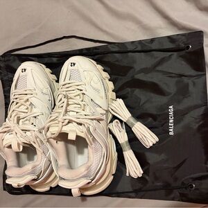 Balenciaga Cream Sneakers with Black Dust Bag